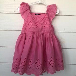 Gap Eyelet ruffled sleeve dress